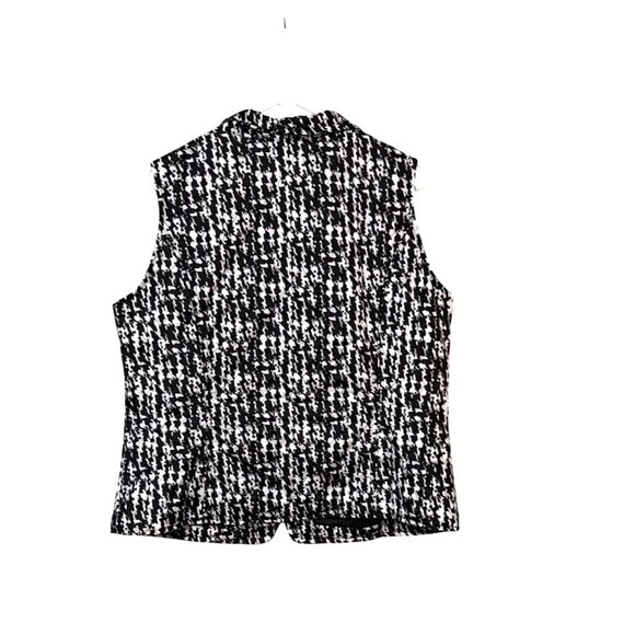 Christopher & Banks Womens Black & White Sleeveless Quilted Vest Size L - Picture 3 of 5